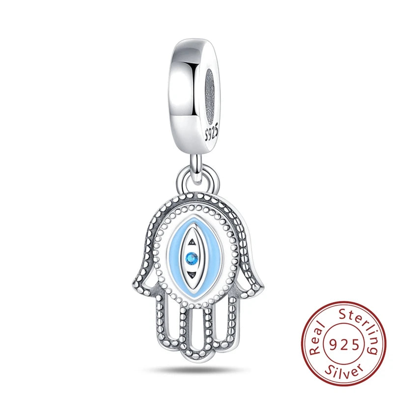 100% Real 925 Sterling Silver Charms Beads Stars Moon Pendant Fit Original Charms Bracelets Bangle DIY Jewelry Gifts