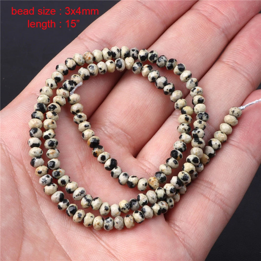 New Arrival Dalmation Jaspers Stone Bead Natural Spotted Stone Various Shape Loose Spacer Beads DIY Handmade Jewelry Accessories