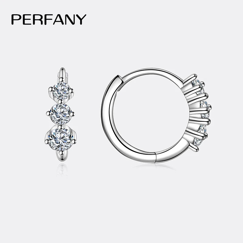 PERFANY 0.72CT All Moissanite Earrings for Women S925 Pure Silver Laboratory Diamond Temperament Fashionable Wedding Jewelry - Madeinsea©
