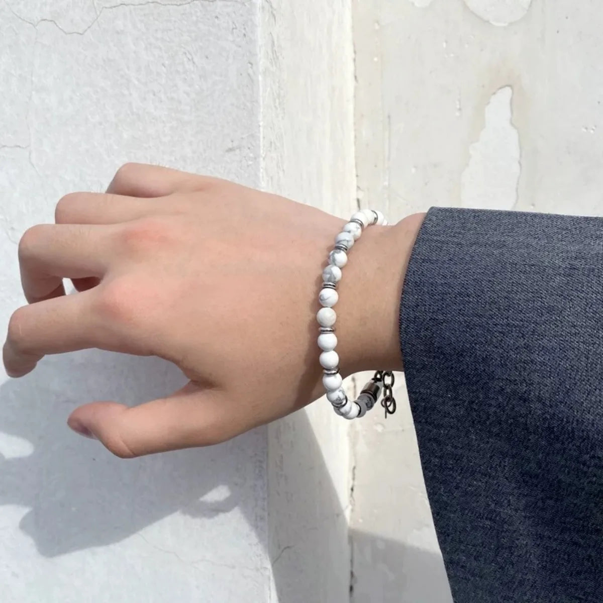 6mm Tiger Eye Beads Strand Bracelets Men Women Charm Stainless steel Chain Colorful Natural Stone Bracelet Male Jewelry Gift New