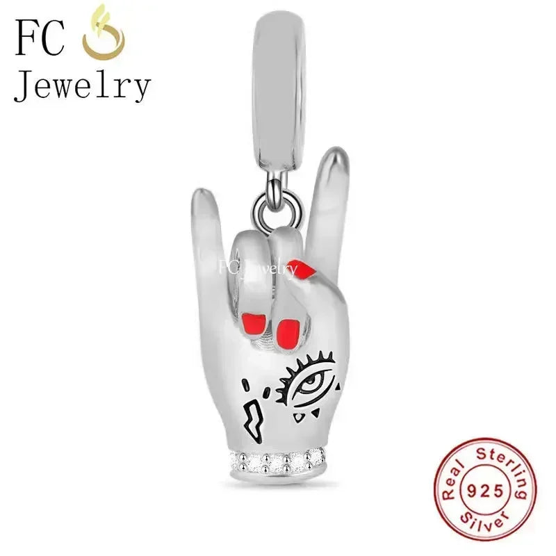 Fit Original Pan Charms Bracelet 925 Silver Profession Hobby Sport Cook Rock Muisc Makeup Game Fitness For Making Berloque - Madeinsea©