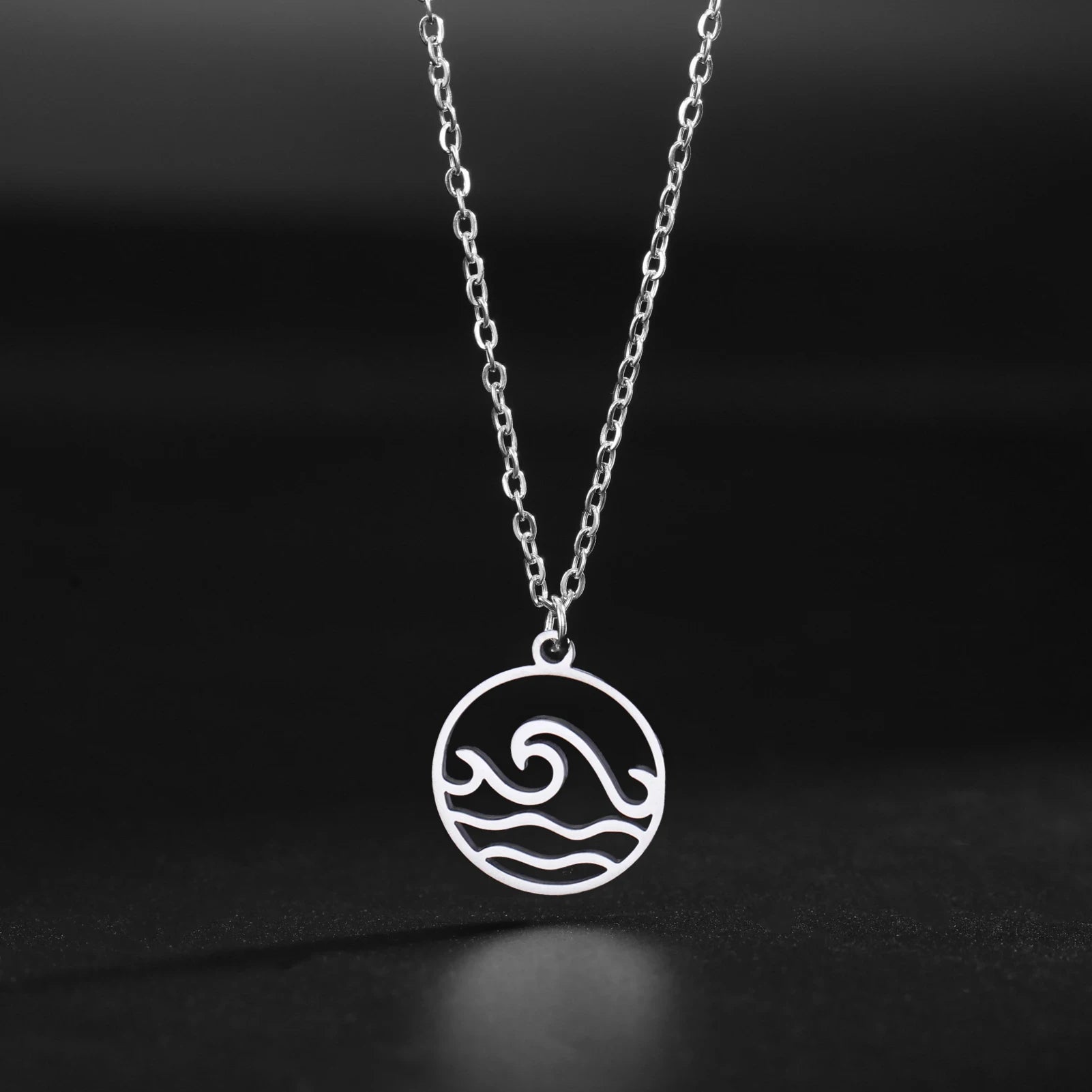Sea Wave Stainless Steel Pendant Necklace - Madeinsea©