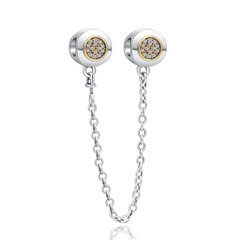 Hot Selling 925 Silver Butterfly Stars And Moon Safety Chain Suitable For Original Bracelets, DIY Accessories, Charming Jewelry