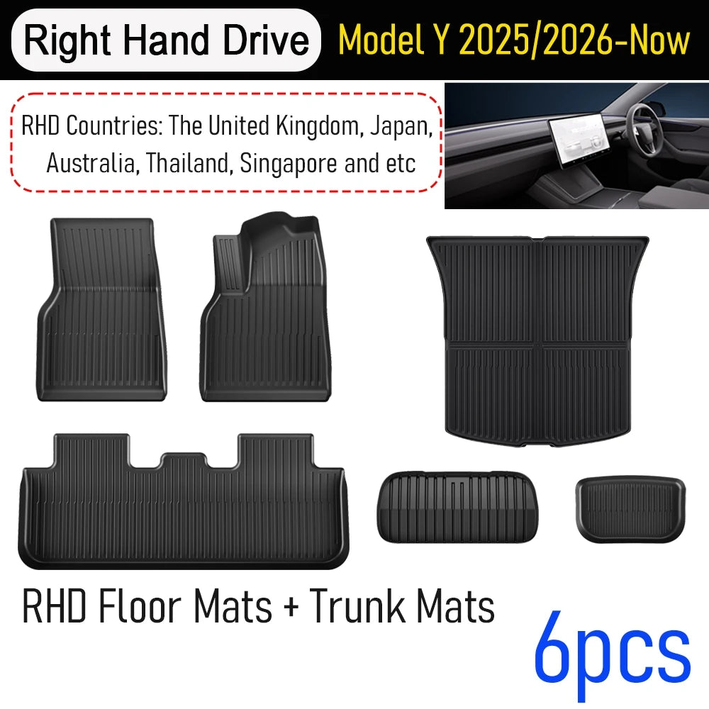 for Tesla Model Y Juniper 2025 2026 Car Floor Mats Cargo Liner Trunk Mats Backrest Kick Pads Protection Car Interior Accessories - Madeinsea©