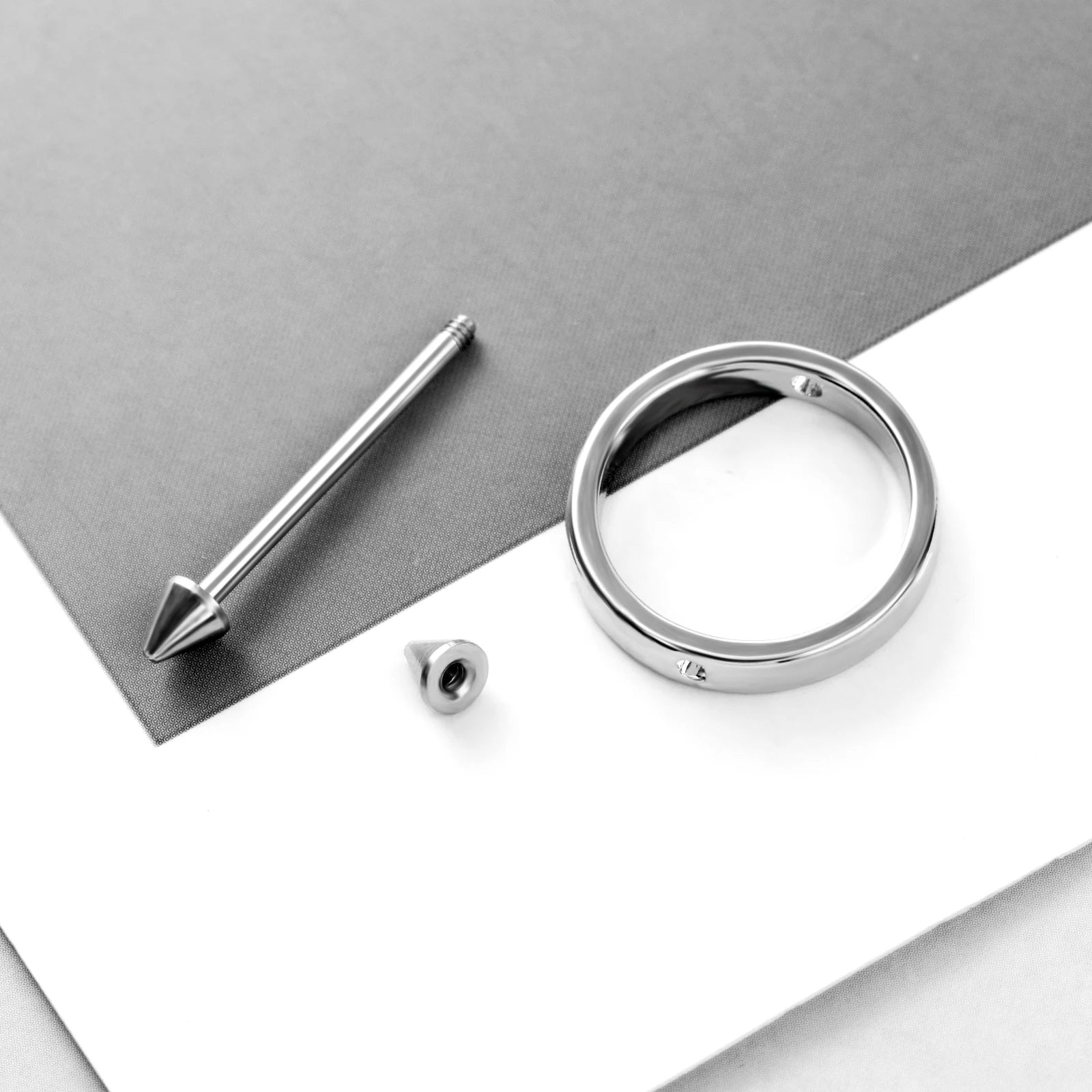 1Pair Gothic Stainless Steel Round Straight Barbells Industrial Nipple Piercing Sexy Ladies Nipple Simple Body Piercing Jewelry