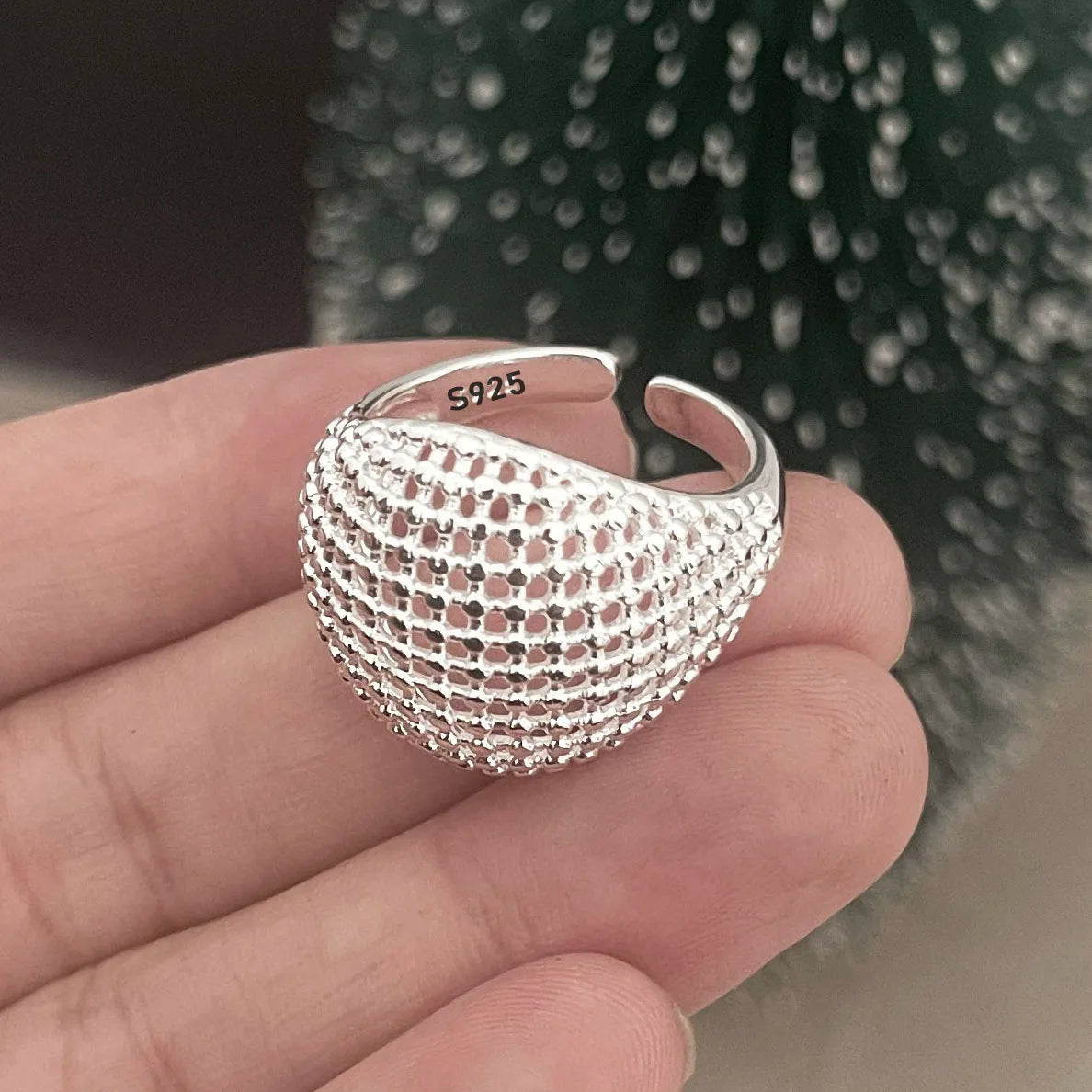 925 Sterling Silver Rings for Women Men Couple Minimalist Handmade Simple Ball Ring Party Jewelry Gift Prevent Allergy