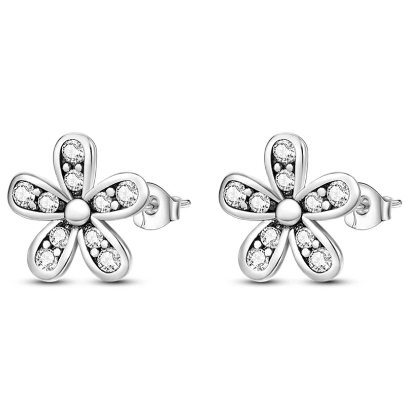 Earrings 925 Sterling Silver Stud Earrings Unicorn Star Zircon Stud Hoop Earrings For Women Girls Lovely Fashion Jewelry Gift