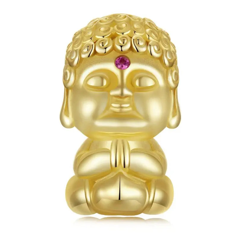 Bamoer Sonnengöttinnen-Anhänger aus 925er Sterlingsilber, 18 Karat vergoldete Zirkonia-Perlen, DIY-Armbandzubehör für Frauen und Mütter