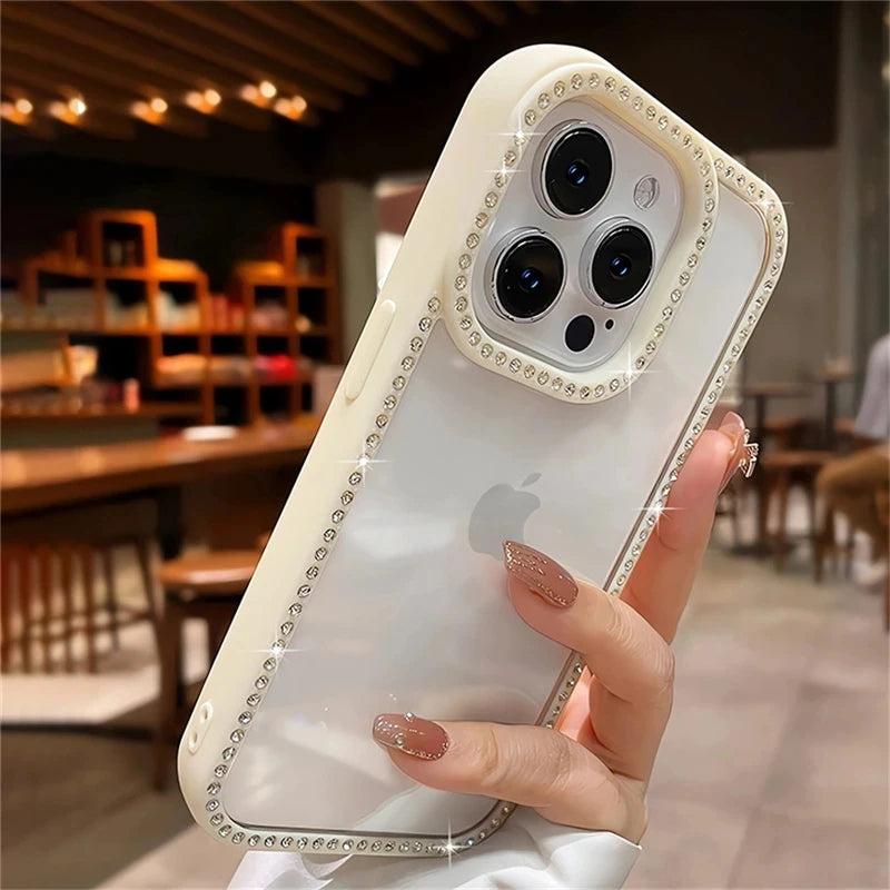 Luxury Bling Rhinestone Diamond Phone Case For iPhone 17 16 Pro Max Cases iPhone 15 14 13 12 11 ProMax Plus Air Shockproof Cover - Madeinsea©