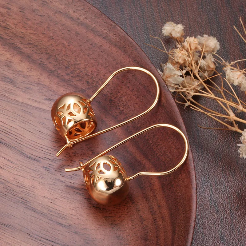 2025 Design Style 14K Gold Drop Earring for Women Bohemia Engagement Irregular Aros Mujer Oreja 14 K Gold Earring Box Fine Gift