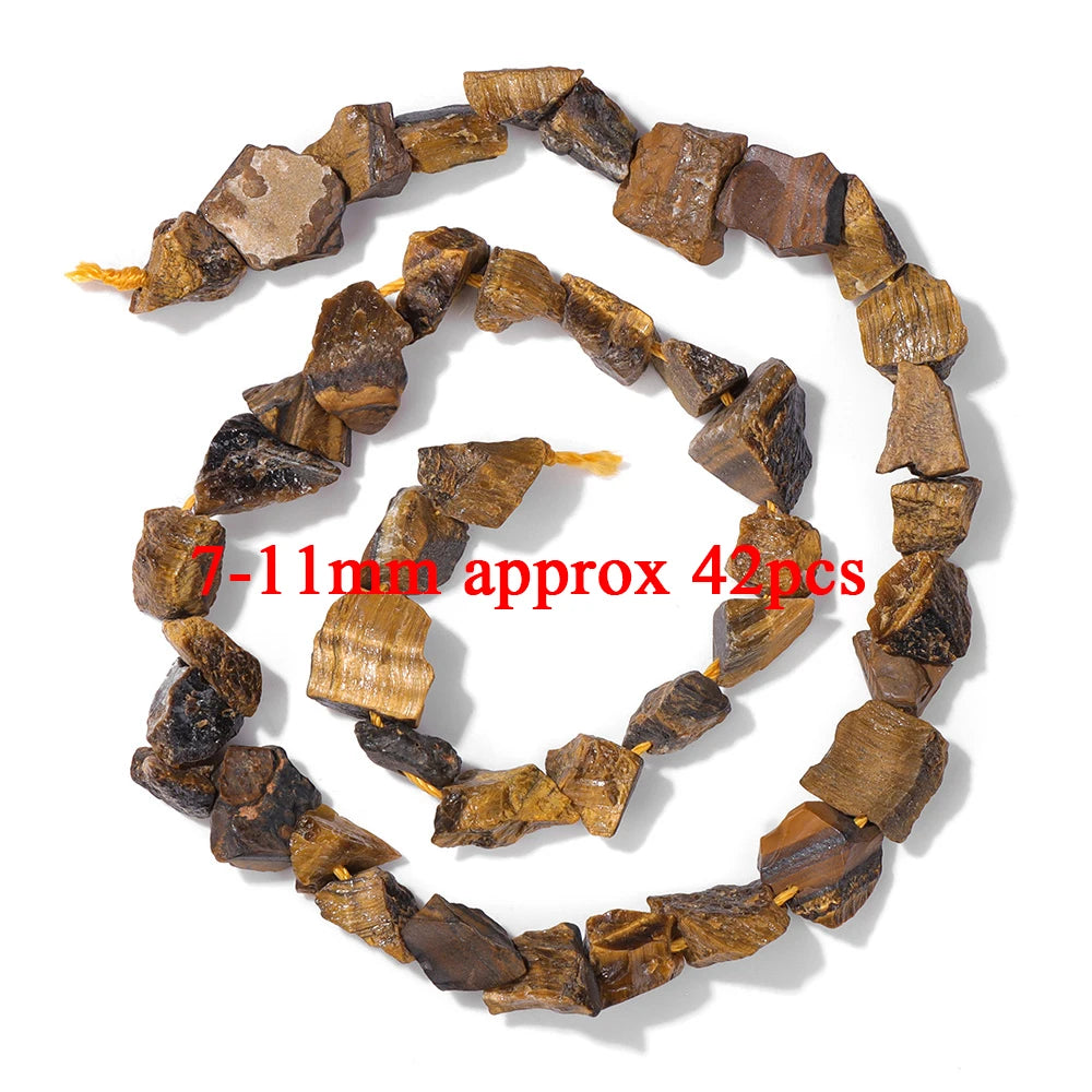 High Quality Yellow Tiger Eye Stone Beads Natural Round Heart Rondelle Cube Irregular Loose Spacer Bead For Jewelry Making DIY