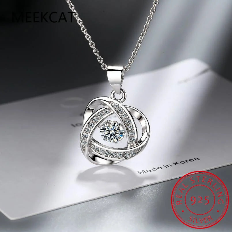 Moissanite Necklace Halo Pendant 0.5ct 925 Sterling Silver D VVS1 Lab Diamond Necklace Colar de Prata for Women Party Gift