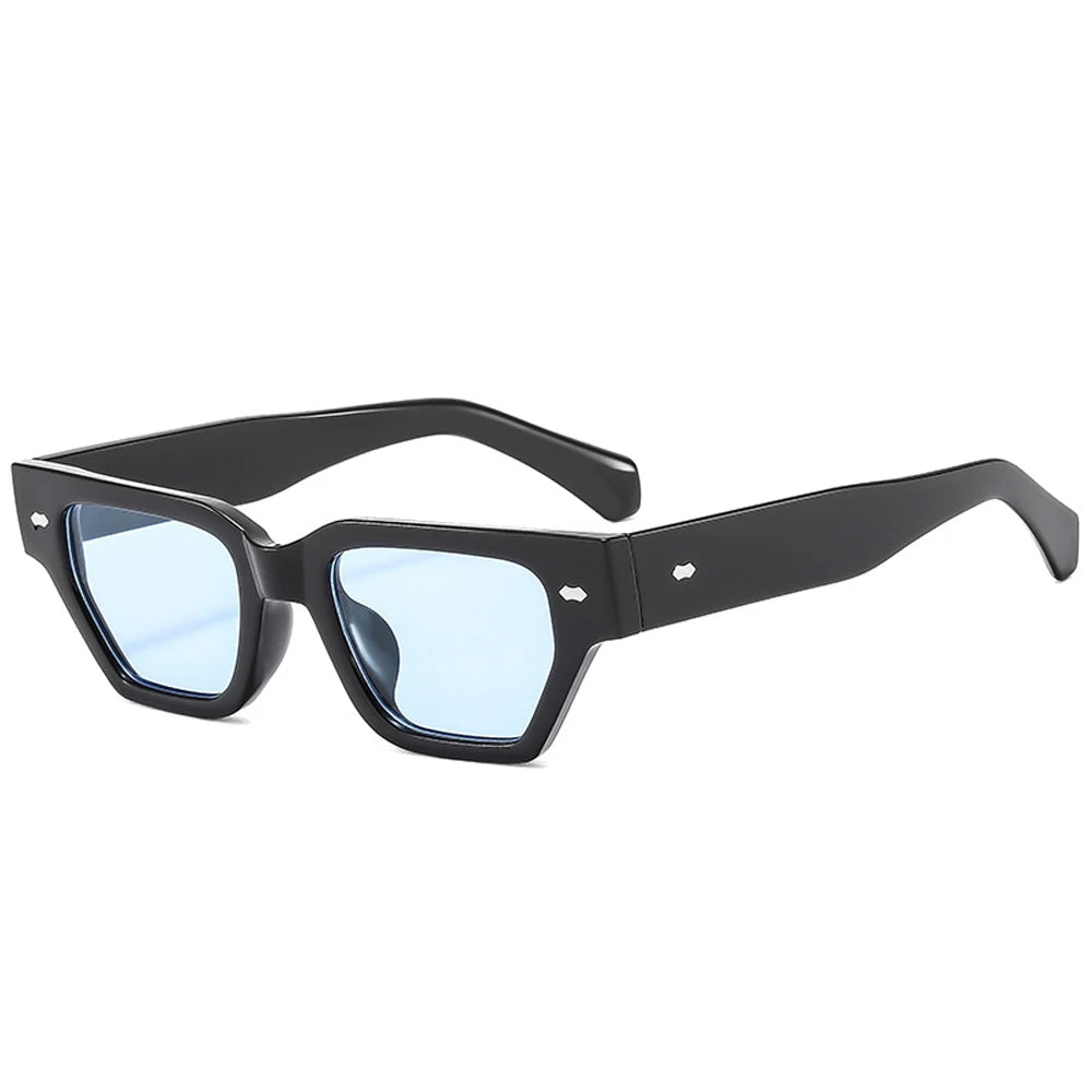 Small Square Frame Rice Nail Sunglasses For Men High-end Trendy Street Photography Sunglasses For Women Fashion Designer Glasses