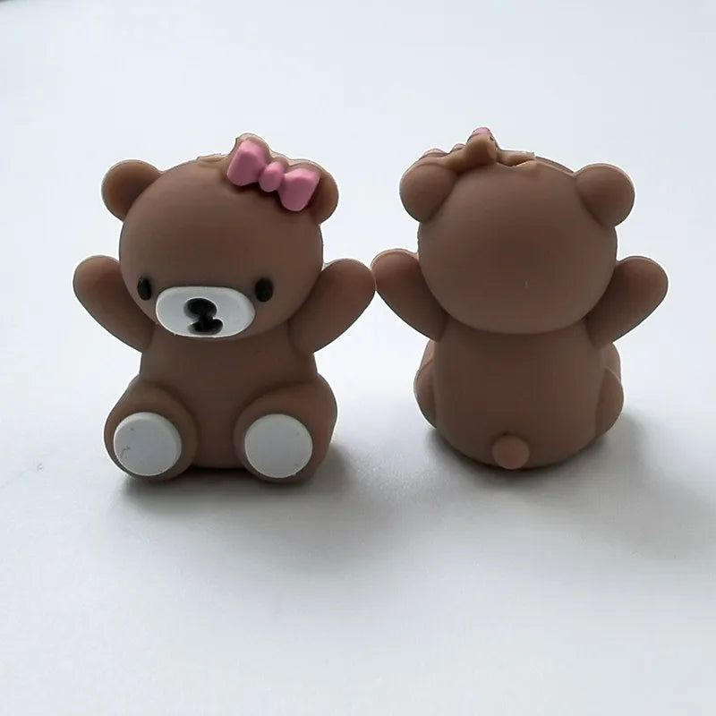 10pcs 3D Chick Silicone Beads Animal Focal beads For Jewelry Making DIY Pacifier Chain Bracelet Necklace Jewelry Accessories