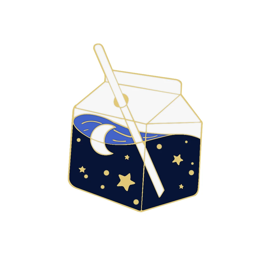 More Blue Starry Sky Enamel Pin Beatiful Drift Bottle Brooches Kid Backpack Decoration Jewelry Space Lover Collection Badge Pin