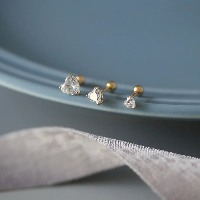 Boucles d'oreilles à tige en argent sterling 925 avec zircons cubiques pour femme, bijoux coréens exquis, accessoires