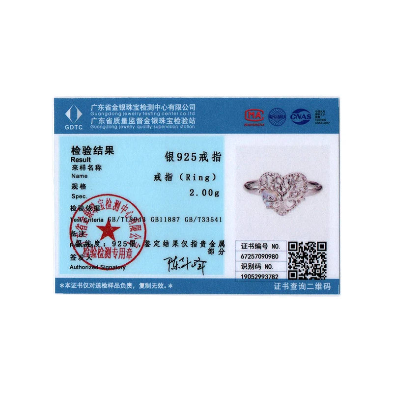 WOSTU 925 Sterling Silver Tree of Life Open Ring Heart Moonstone White Gold Women Wife Anniversary Birthday Fine Jewelry Gift