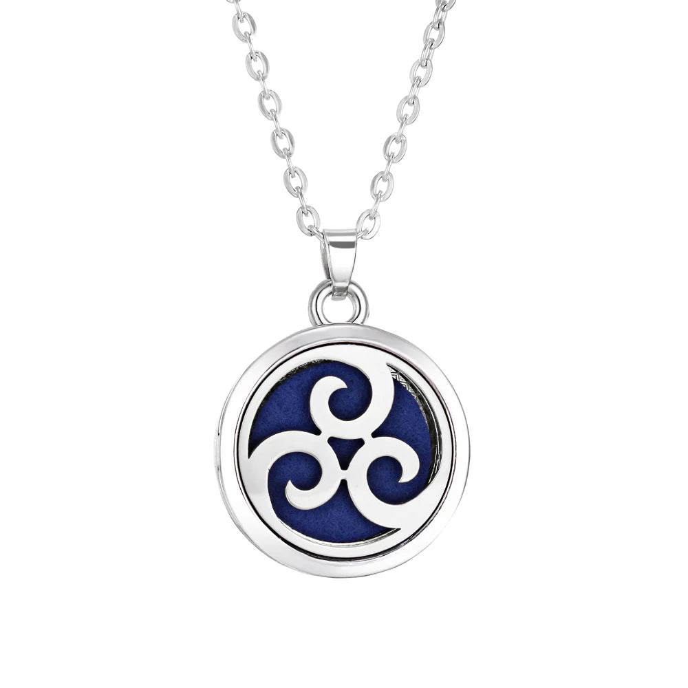 Tree of Life Aromatherapy Necklace Perfume Essential Oil Diffuser Alloy Stainless Steel  Locket Pendant Aroma Diffuser Necklace - Madeinsea©