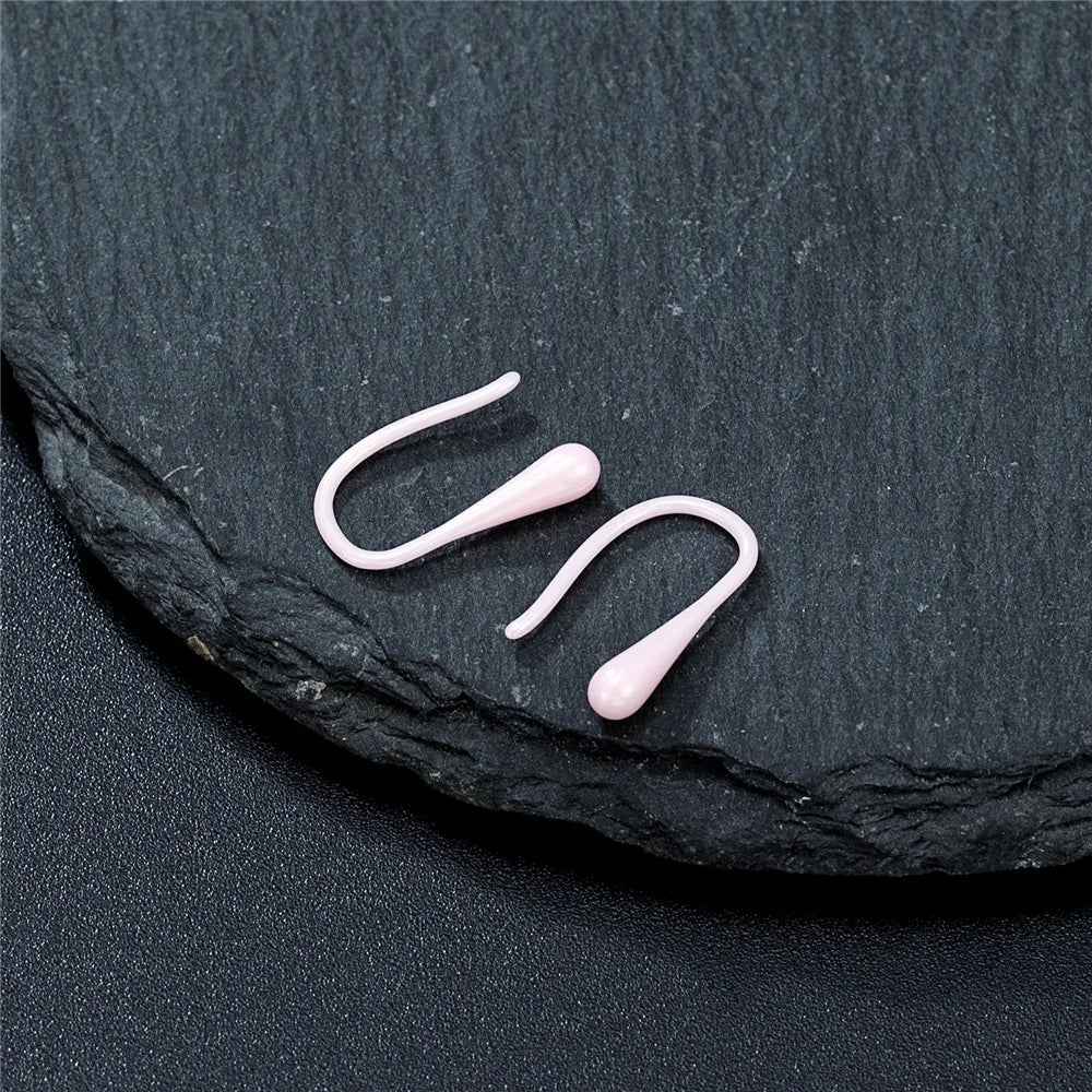 MKENDN Ohrringe aus farbiger Biokeramik in Tropfenform, U-förmig, schlicht und elegant, Retro-Schmuck, Geschenkidee für Partys und Geburtstage
