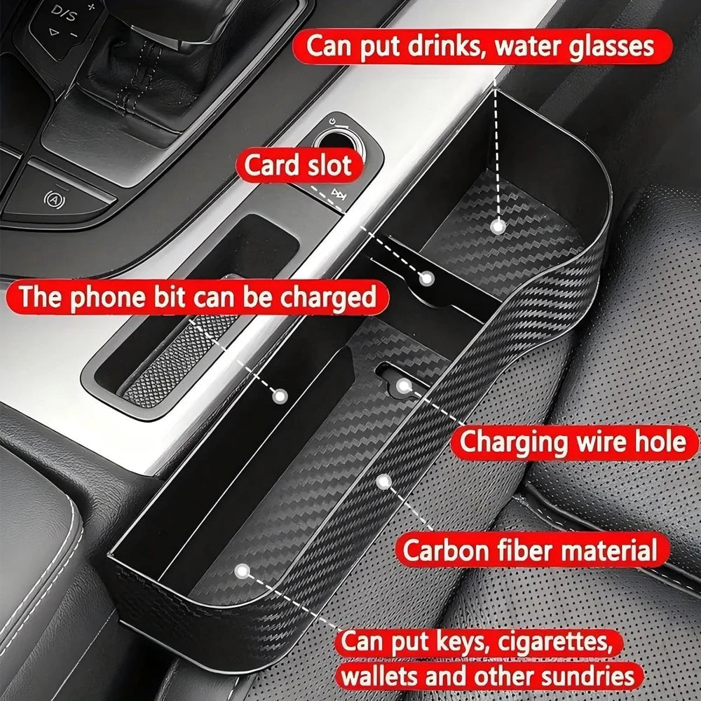 Car seat gap storage box, multi-functional car seat storage box, can store mobile phones, keys, and car utility accessories - Madeinsea©