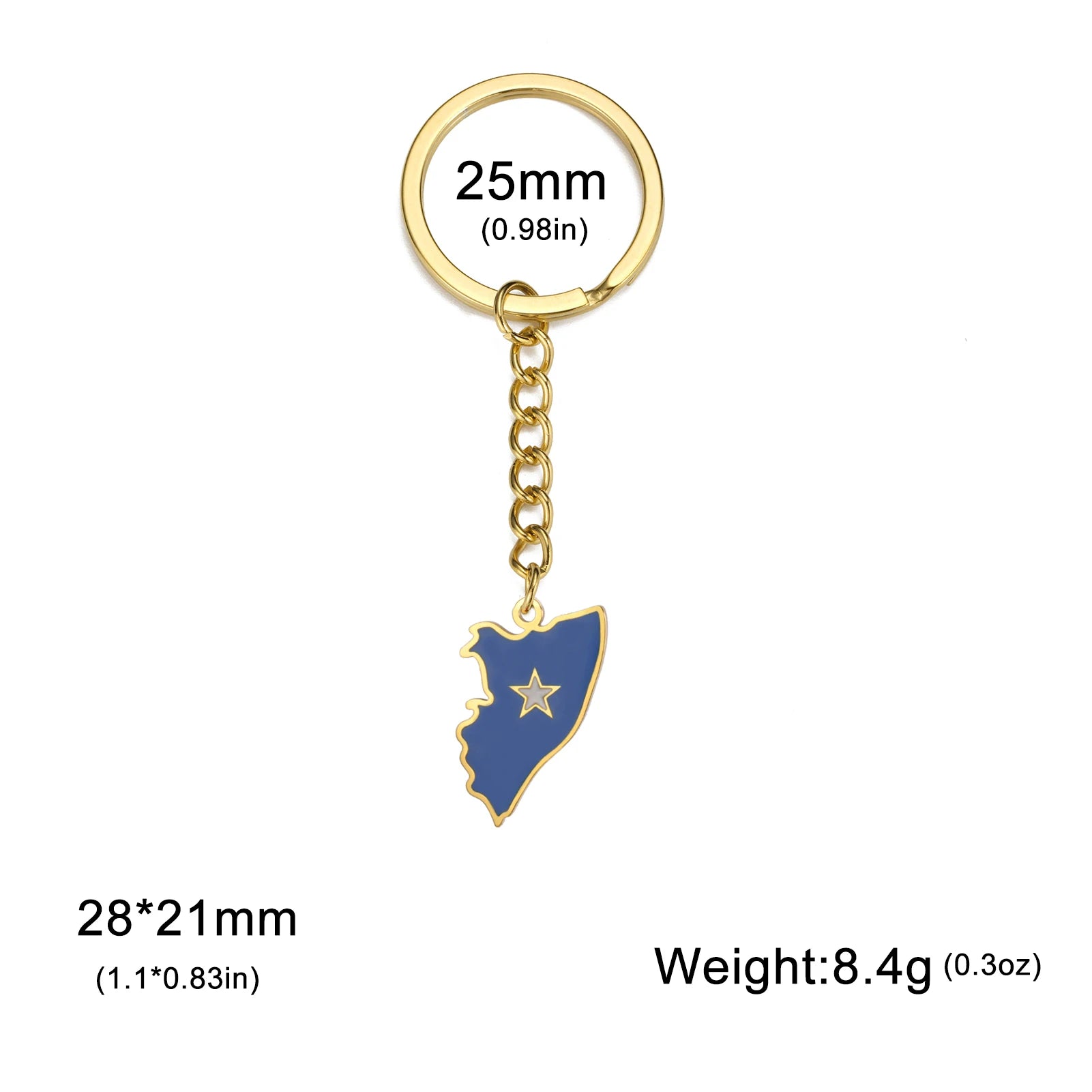 Dreamtimes France Poland Mexico Map Pendant Keychain for Women Men Stainless Steel Key Ring Qatar Ghana Syria Haiti Jewelry