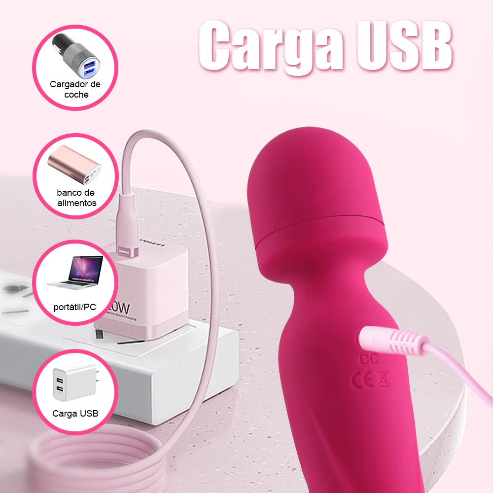 Powerful AV Magic Wand Dildo Vibrator for Women Clitoris Stimulator Erotic Toys G Spot Vagina Massager Adult Sex Toys for Female - Madeinsea©