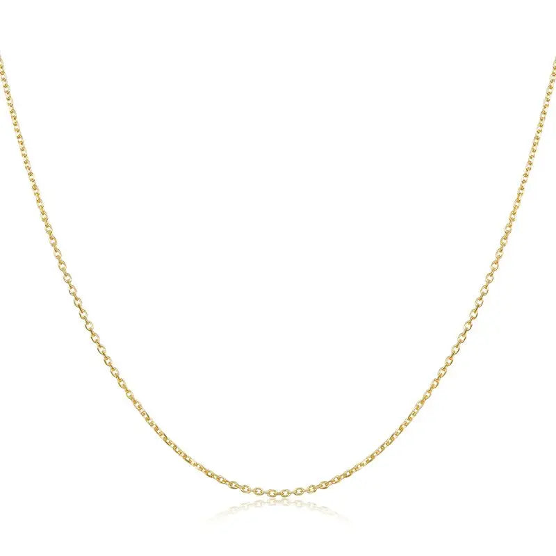 WOSTU Classic Basic Chains 925 Sterling Silver 14K Gold Rose Gold Plate O-Shaped Links Neckalce Extended Chains Jewelry Making
