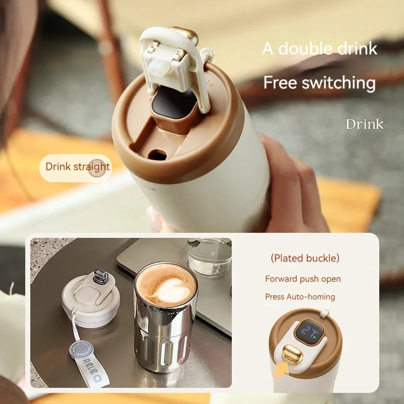 LED Temperature Displayed Stainless Steel Thermo Water Cup Coffee Cup Keep Cold and Heat Thermal Mug Traveling Vacuum Flask