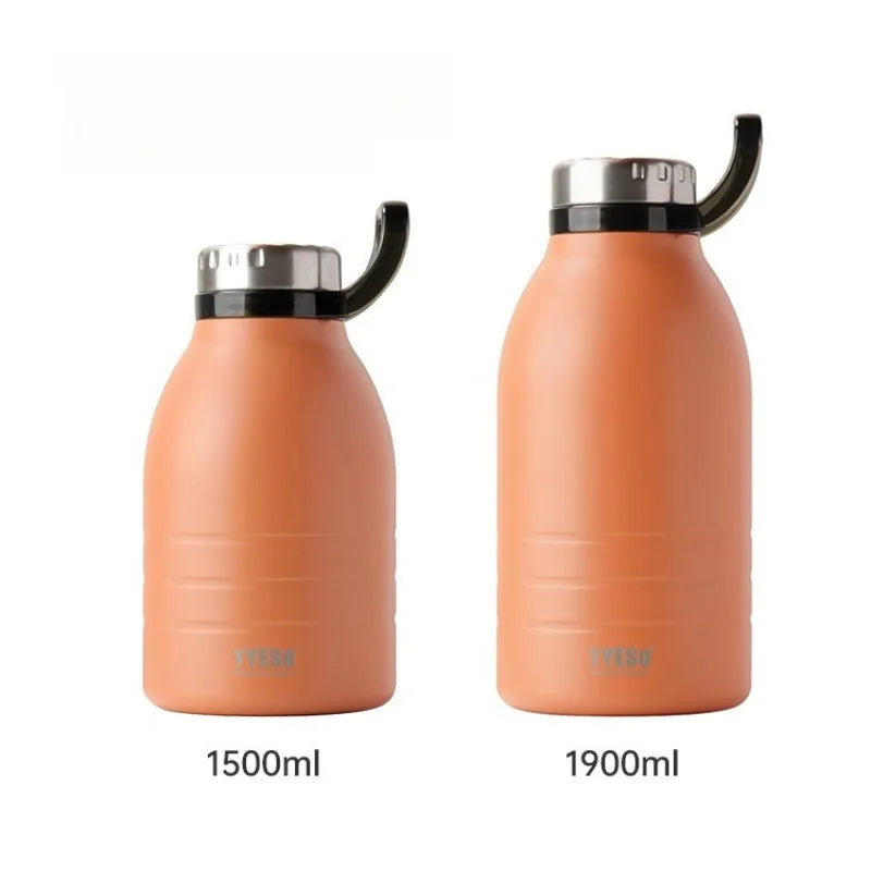 TYESO Stainless Steel Insulated Water Bottle Portable Wide Mouth Thermos for Outdoor Sports Camping & Gym Leak-Proof & Durable