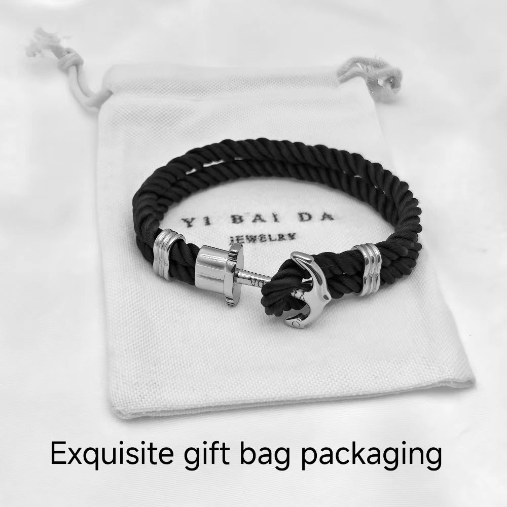 Stainless Steel Anchor Bracelet European and American Fashion Couple Bracelet Trendy Men Personalized PH Jewelry Wholesale