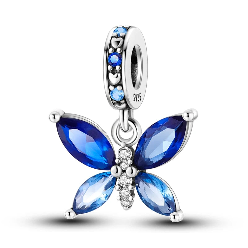New Original Charms Beads Pendant 925 Silver Sterling Dog Cat Firefly Butterfly Dragonfly Charm For Woman Fashion Jewelry Making