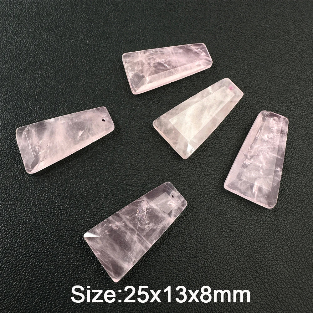 Natural Trapezoid Shape Stone Pendant High Quanlity Amethysts Labradorite Quartzs Charms Bead For Necklace Earrings DIY Handmade - Madeinsea©