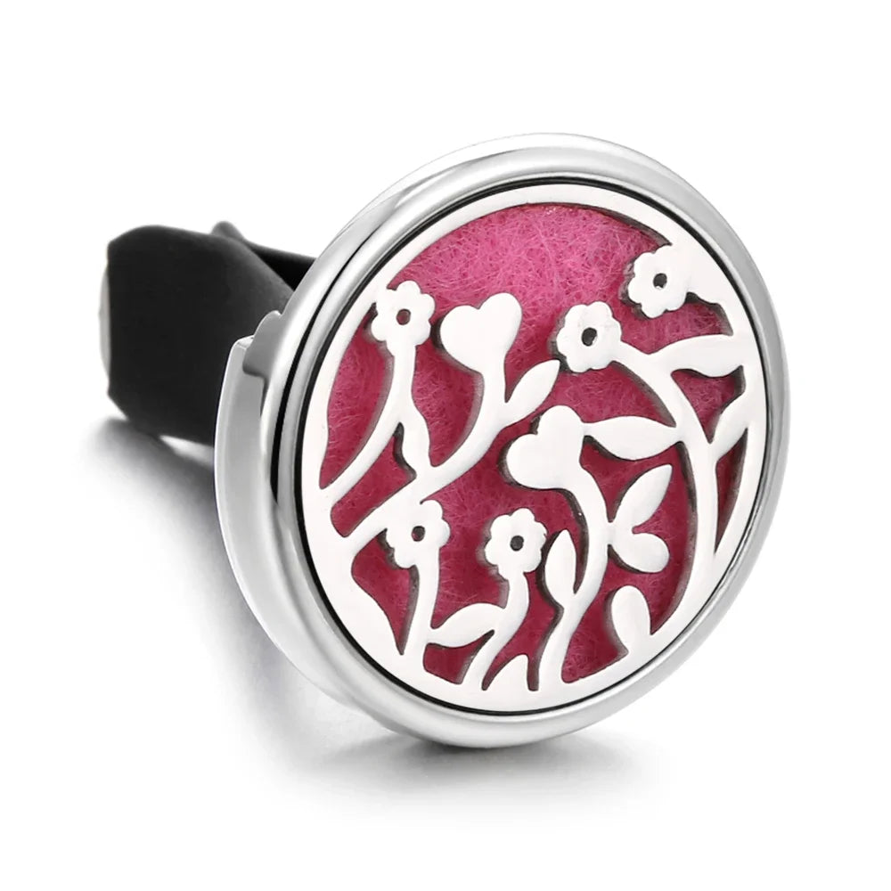 10PCS/LOT Wholesale Car Perfume Diffuser Car Clips Pendants Lockets Perfume Essential Oil Diffuser Aromatherapy Pendant Necklace