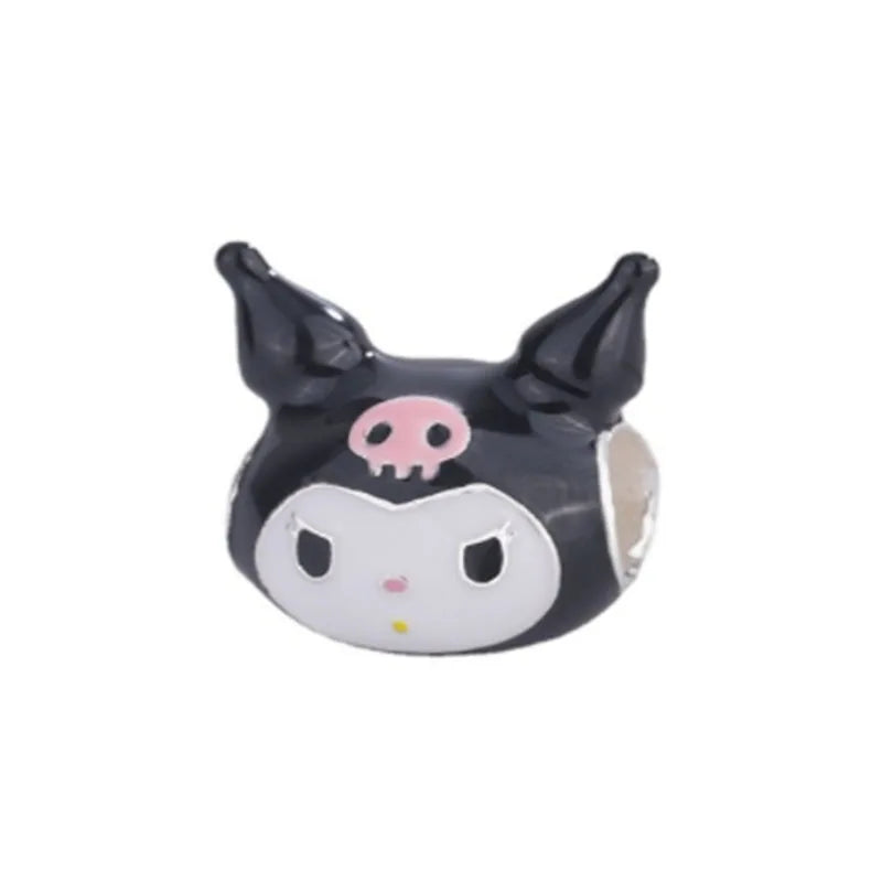 2025 New Miniso Disney Sanrio Beads 925 Silver Stitch Hello Kitty Kuromi Charm Fit Original Bracelet Women DIY Pendant Jewelry