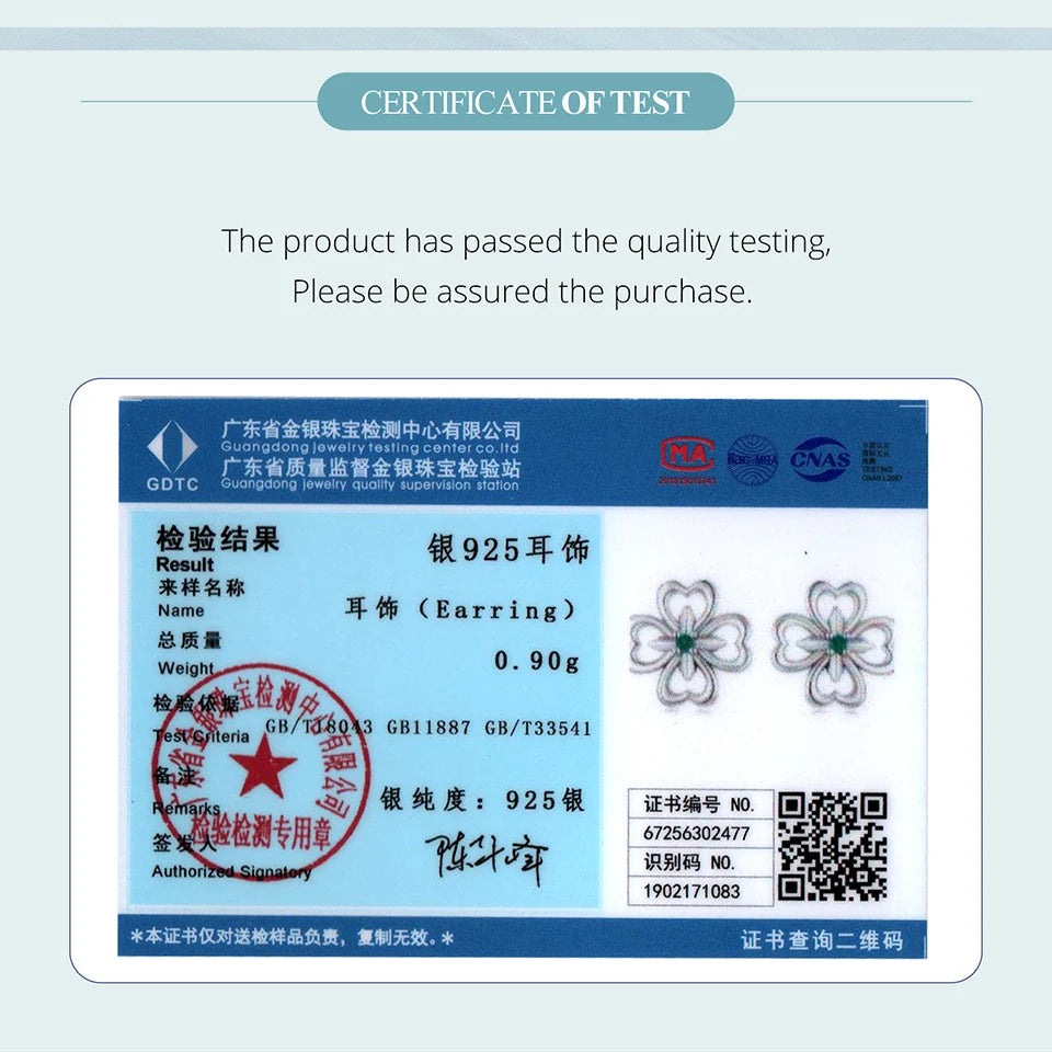 BAMOER Ohrstecker aus 925er Sterlingsilber mit vierblättrigem Kleeblatt und Kreuzmotiv für Damen und Teenager – hypoallergen, niedliches Schmuckstück mit hohler Blume – das perfekte Geschenk