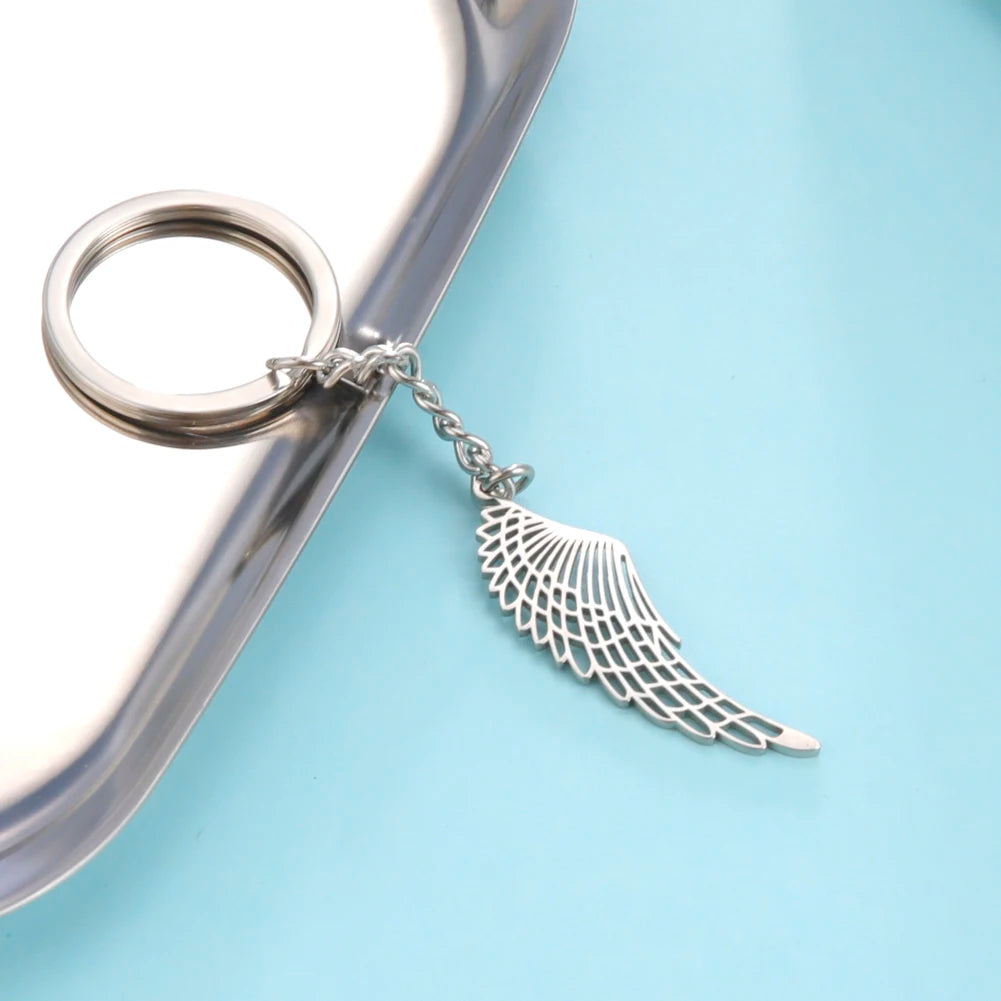 Dreamtimes Engelsflügel-Schlüsselanhänger, Liebe, süße Tasche, Anime der Freiheit, Feder, Damen, Auto-Schlüsselanhänger, Modeschmuck