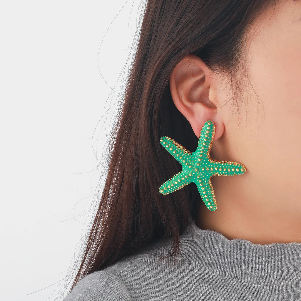 2025 Summer New Starfish Alloy Earrings