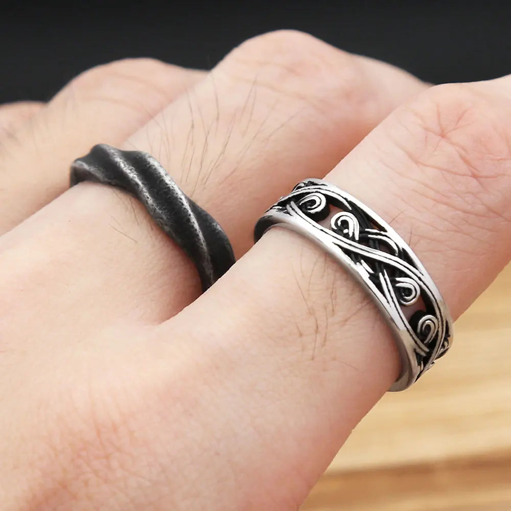 Fashion Simple Mobius Rings For Men Women Punk Hip Hop Stainless Steel Viking Celtics Knot Ring Couple Jewelry Gifts Wholesale