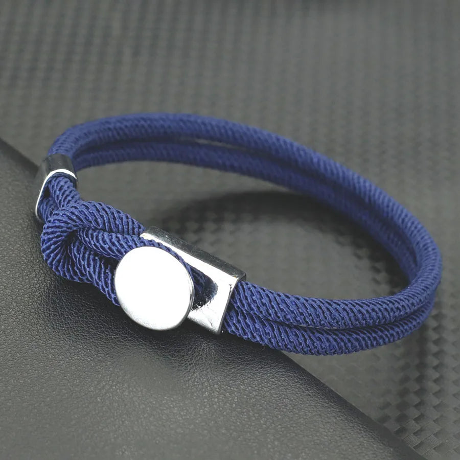 Stylish Men Bracelet Grade A 4mm Rope Wrap Braslet Motorcycle Cool Riding Hand Accessories Good Luck Red Thread Braclet Hombre
