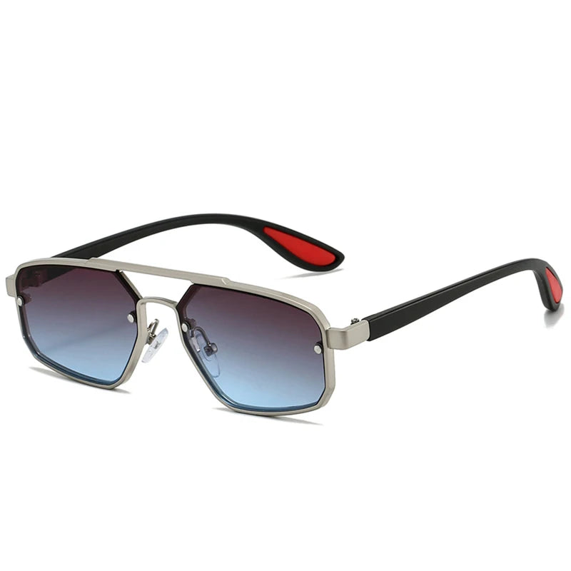 2025 Fashion Metal Pilot Women Personalized Double Bridge Luxury Brand Design Trend Sunglasses Men Drive Shades UV400 Eyewear