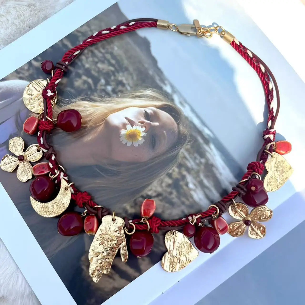 ZAA Fashion vintage Vacation Style choker Necklace