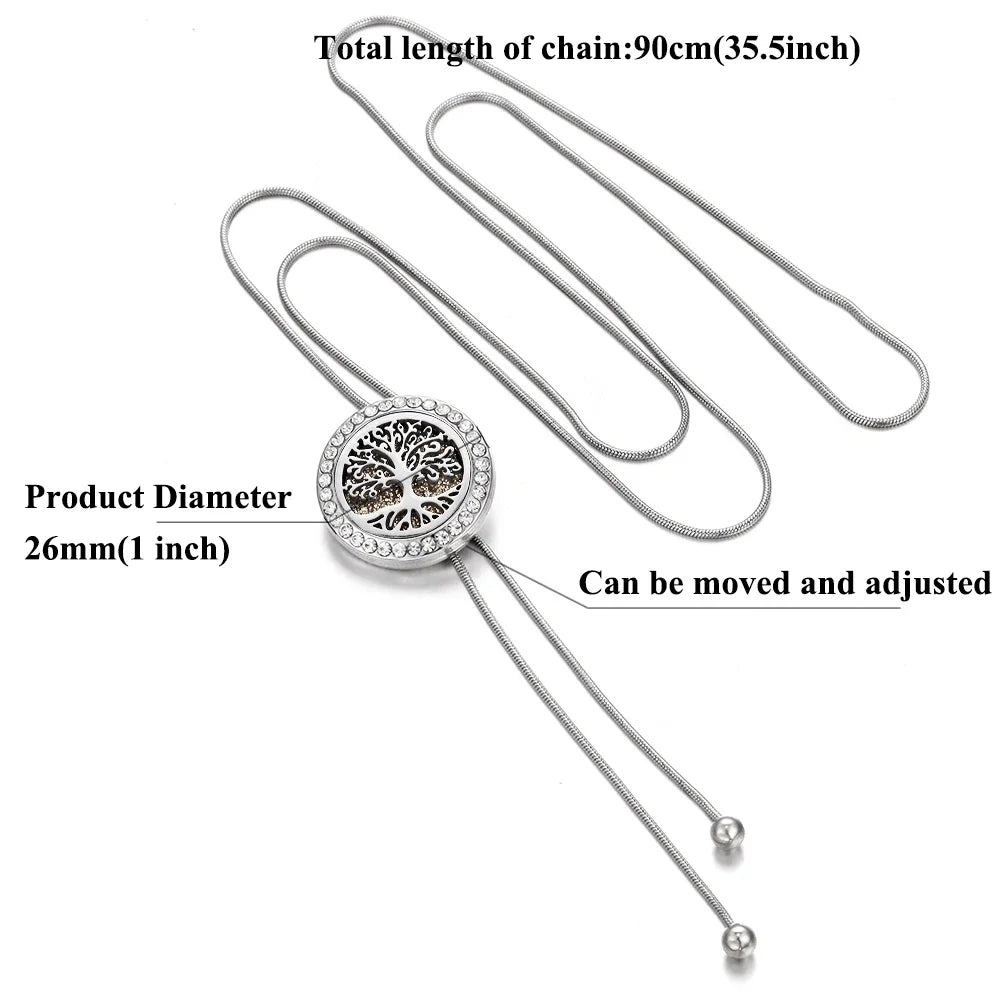 New Long Tassel Aromatherapy Necklace Perfume Essential Oil Diffuser Pendant Necklace Scent Aroma Jewelry Women Tassel Necklaces