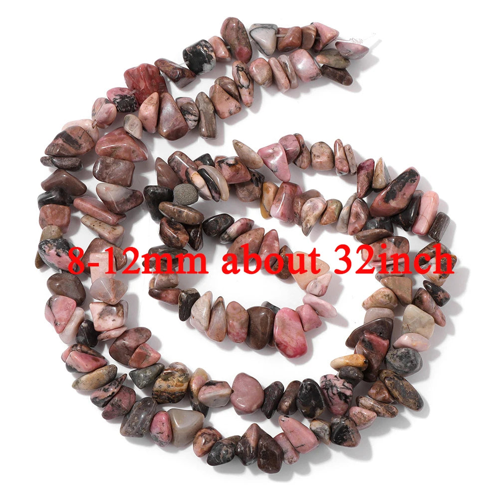 Wholesale Natural Pink Black Rhodonite Stone Beads Round Oval Rondelle Loose Spacer Gem Bead For Jewelry Making DIY Accessories