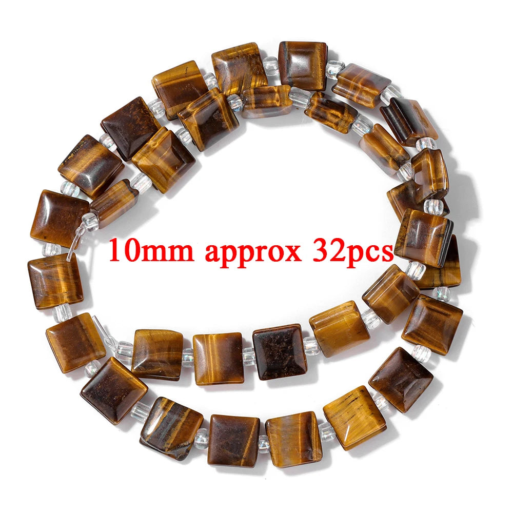 High Quality Yellow Tiger Eye Stone Beads Natural Round Heart Rondelle Cube Irregular Loose Spacer Bead For Jewelry Making DIY