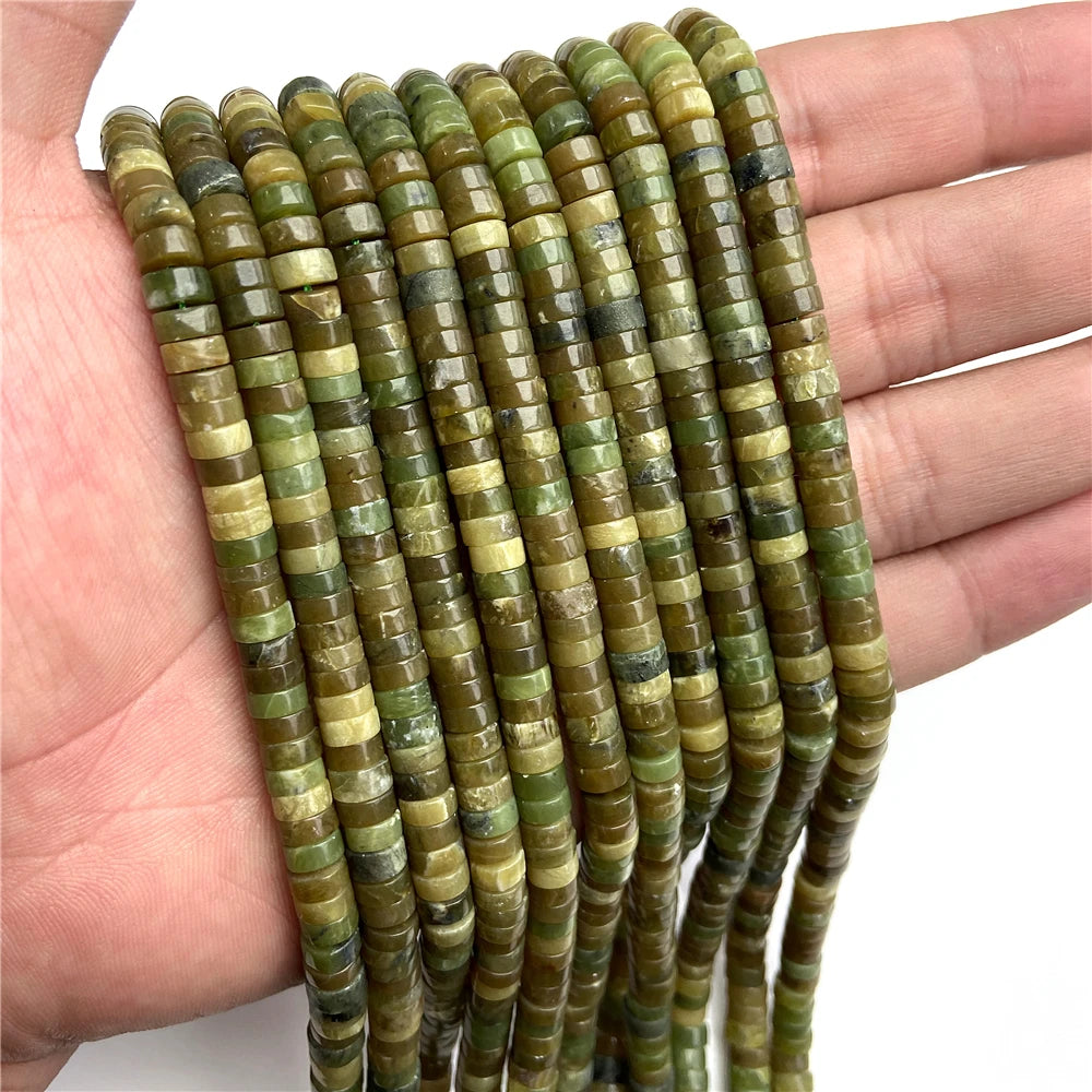 Natural Flat Round Disc Beads 6x3mm Sea Sediment Amethysts Rondelle Spacer Stone Bead For Jewelry Making DIY Bracelet Earrings