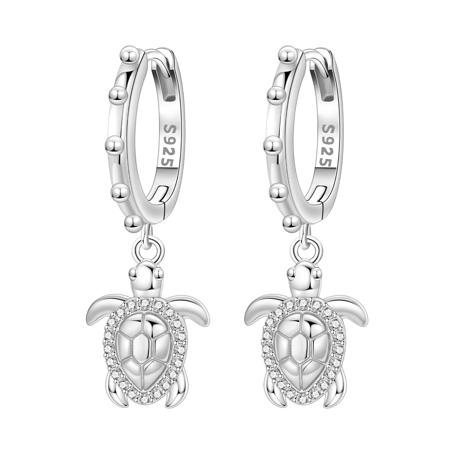 PANPOKI 925 Sterling Silver Turtle Marine Animal Drop Earrings Women Earrings Charm Fashion Versatile Party Jewelry Gifts