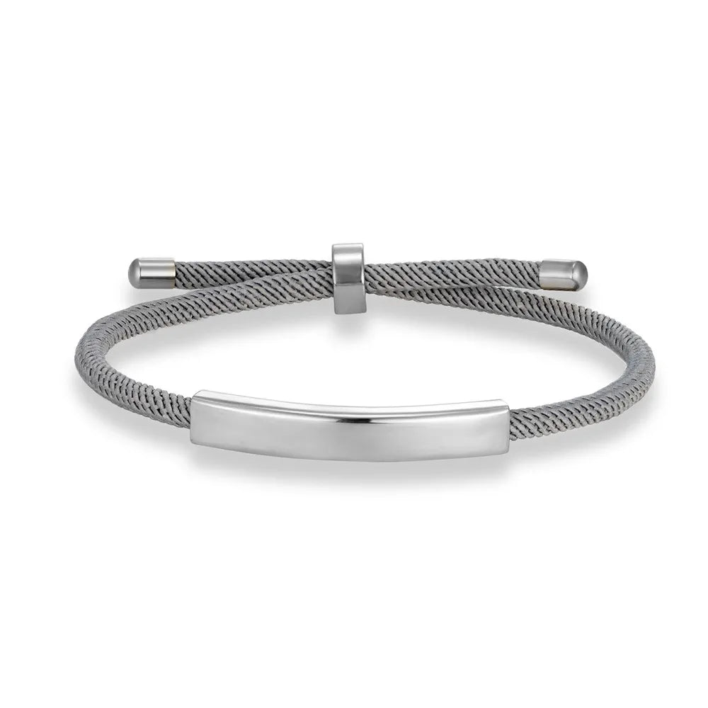 MKENDN Personalized Medical Alert Bracelet Custom Name Engrave Logo Id Phone Bracelets Trendy Emergency Rope Bracelet Gifts