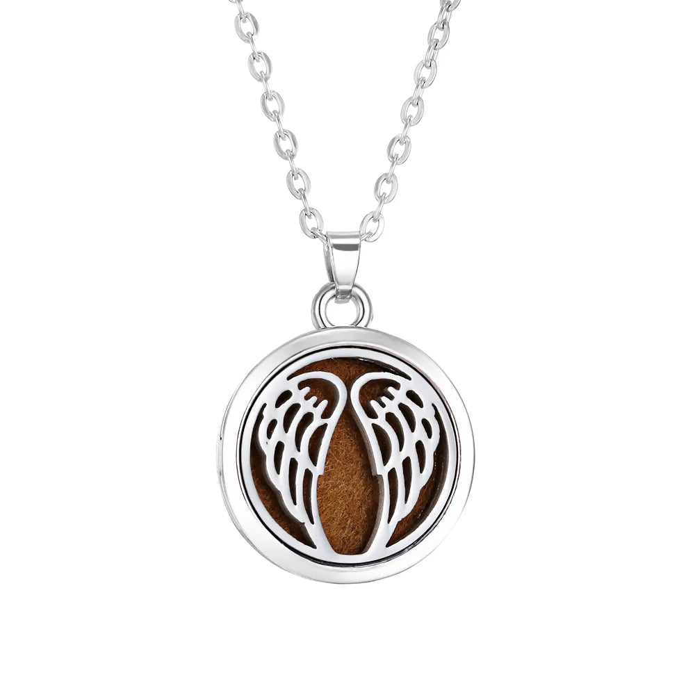 Tree of Life Aromatherapy Necklace Perfume Essential Oil Diffuser Alloy Stainless Steel  Locket Pendant Aroma Diffuser Necklace - Madeinsea©