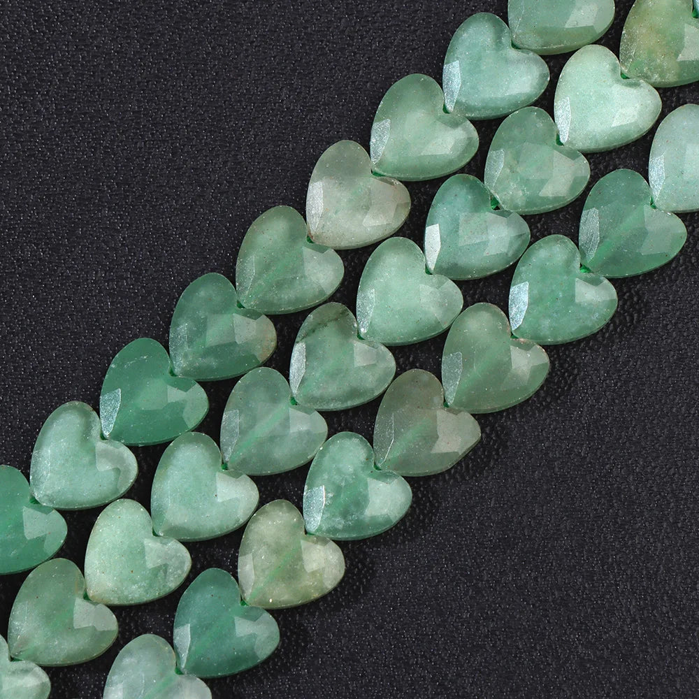 8MM Heart Love Shape Stone Bead Natural Faceted Amethyst Tiger Eye Loose Spacer Beads For DIY Bracelet Neckalce Earring Supplies