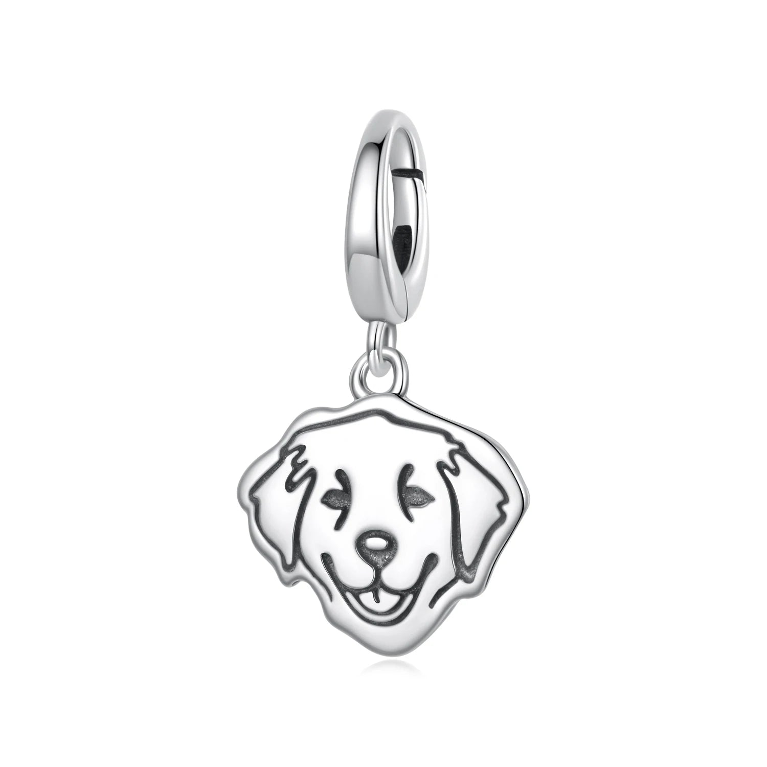 WOSTU Breloques en argent sterling 925 représentant un chien - Pendentif mignon avec fermoir animal - Idéal pour la création de bracelets et colliers - Cadeau parfait pour les amoureux des animaux